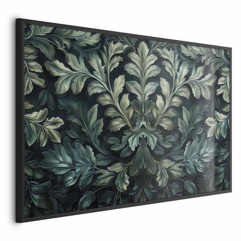 Poster - Victorian Leaves in Dark Greens - 17