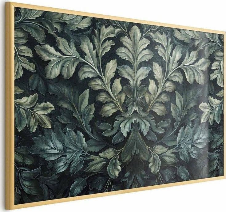 Poster - Victorian Leaves in Dark Greens - 3