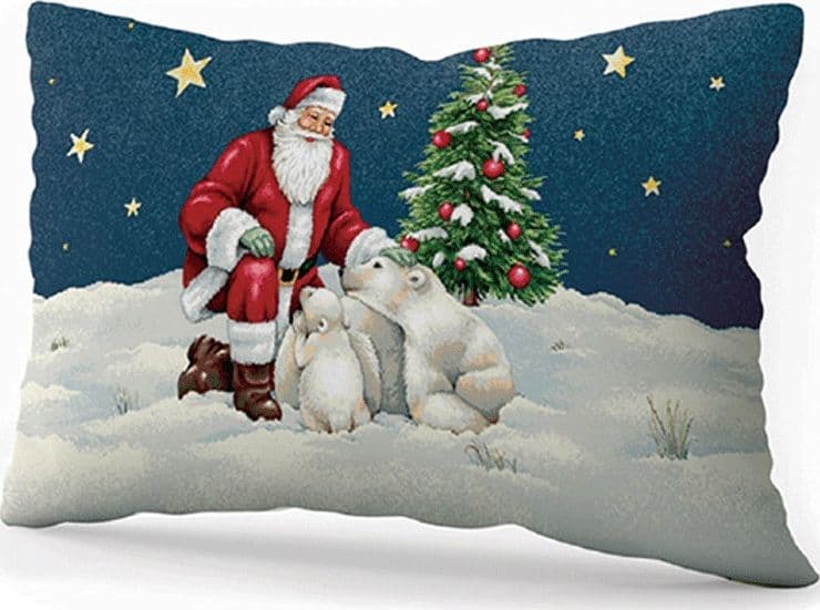 Cuscino rettangolare divano natale Vingi Ricami Lapponia - 2