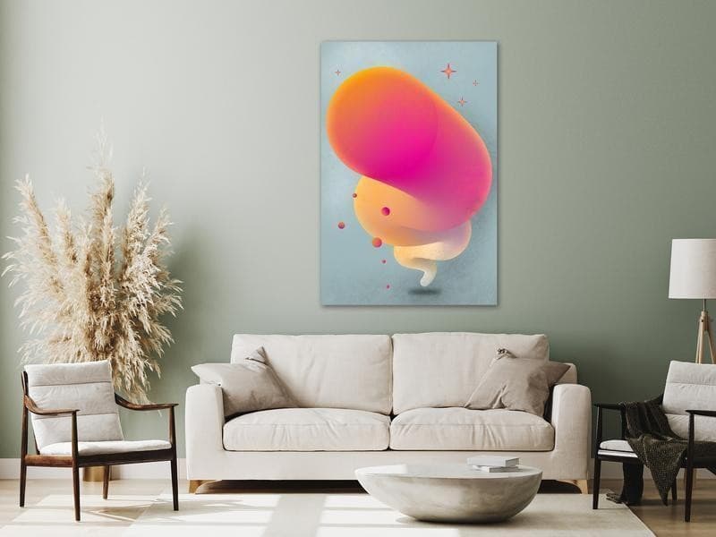 Quadro - Pink Streak (1 Part) Vertical - 2