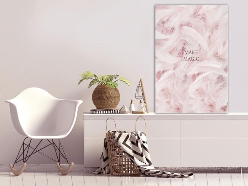 Quadro - Pink Feathers (1 Part) Vertical - 2
