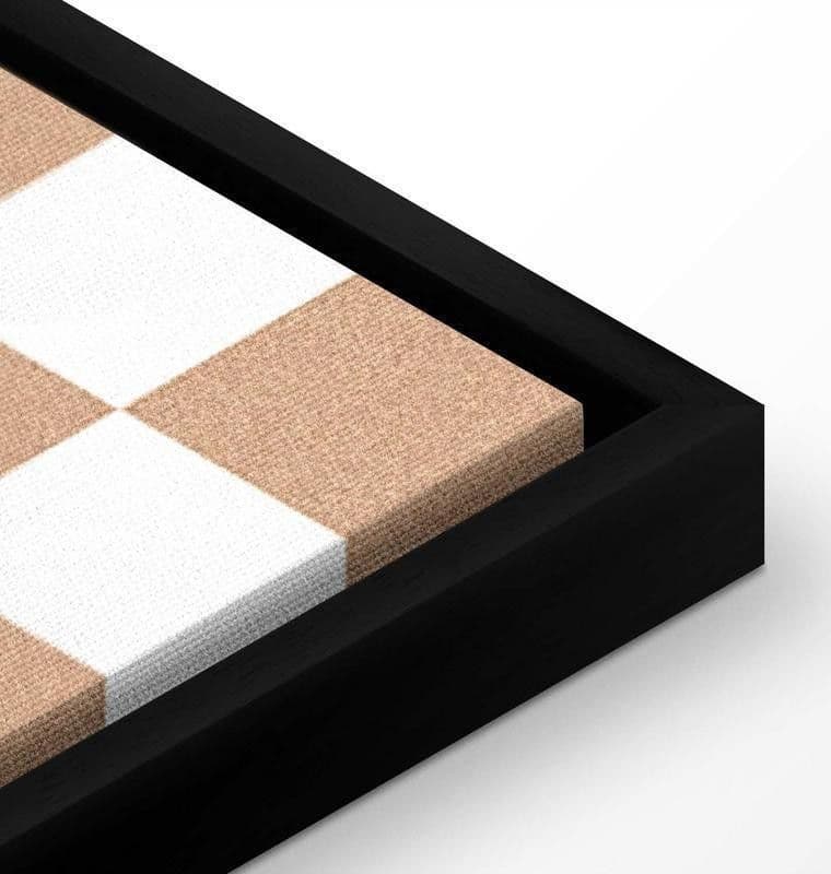 Quadro - Checkerboard Pattern - Brown-White Grid with a Subtle Noise - 14