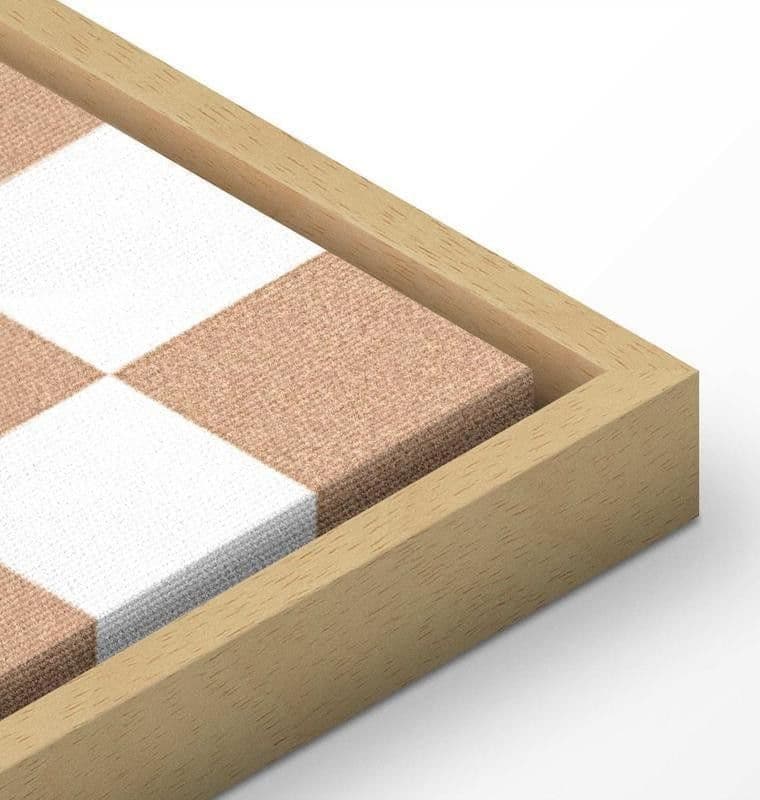 Quadro - Checkerboard Pattern - Brown-White Grid with a Subtle Noise - 15