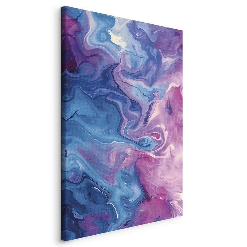 Quadro - Night Flows - Abstract Waves in Shades of Blue and Violet - 20