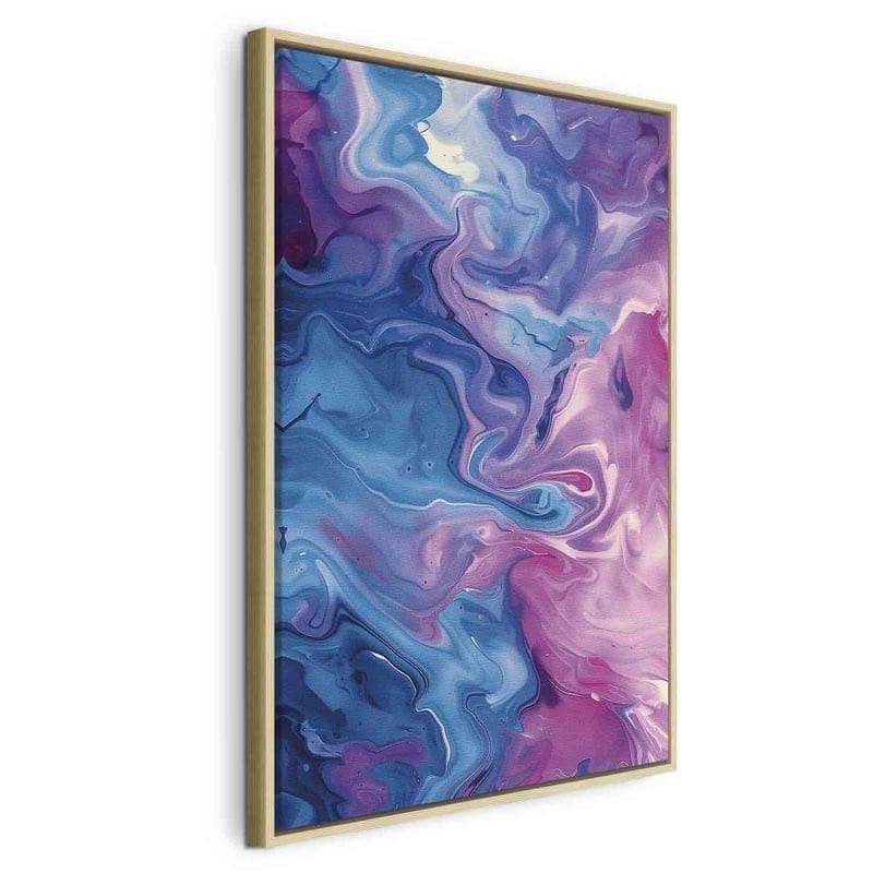 Quadro - Night Flows - Abstract Waves in Shades of Blue and Violet - 22