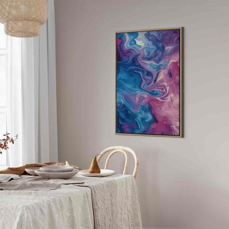 Quadro - Night Flows - Abstract Waves in Shades of Blue and Violet - 13