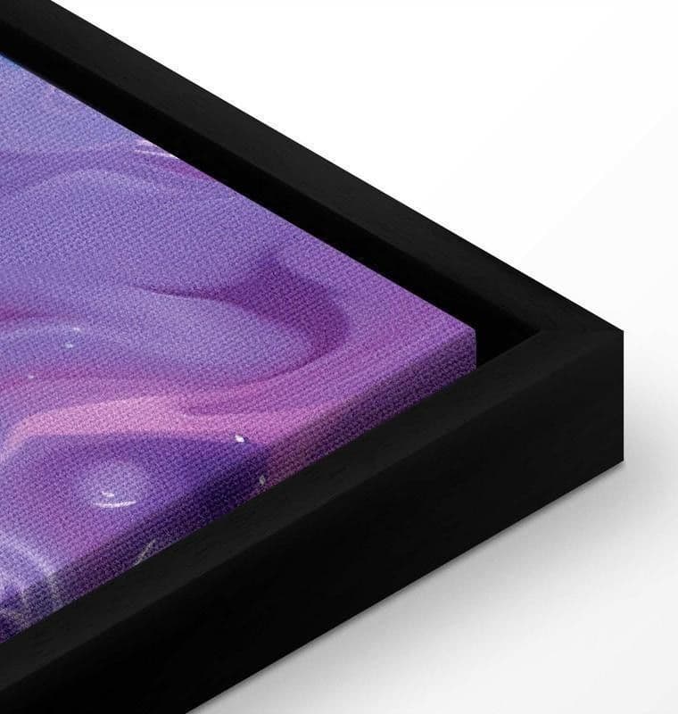 Quadro - Night Flows - Abstract Waves in Shades of Blue and Violet - 14