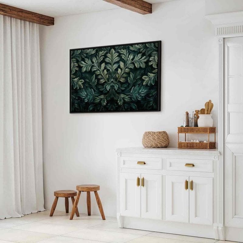 Quadro Foglie vittoriane verde scuro - 12