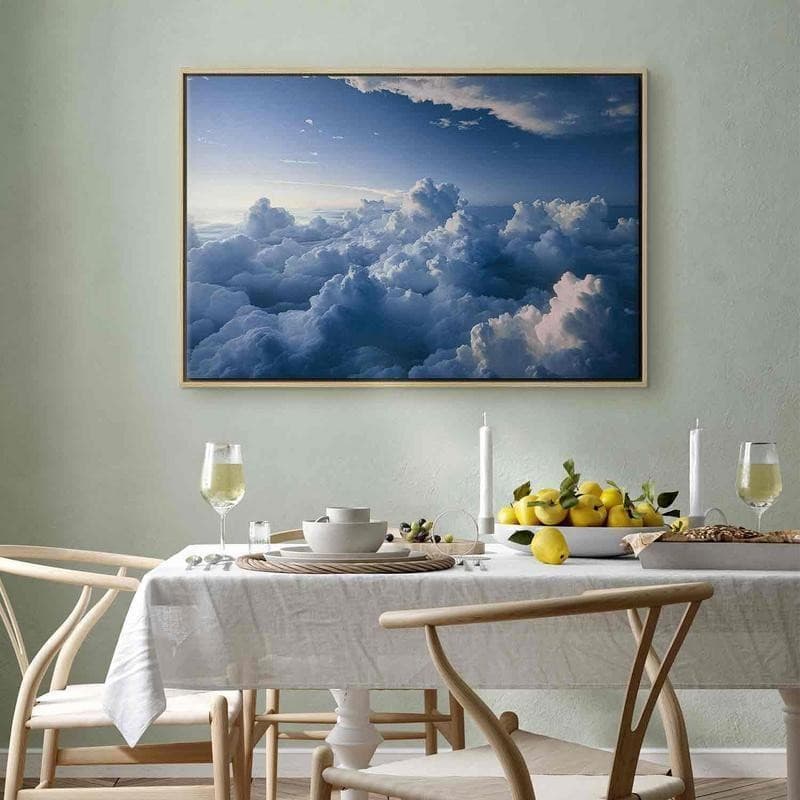 Quadro - Aerial Landscapes: Rays Lighting Up Fluffy Cloud Formations - 13