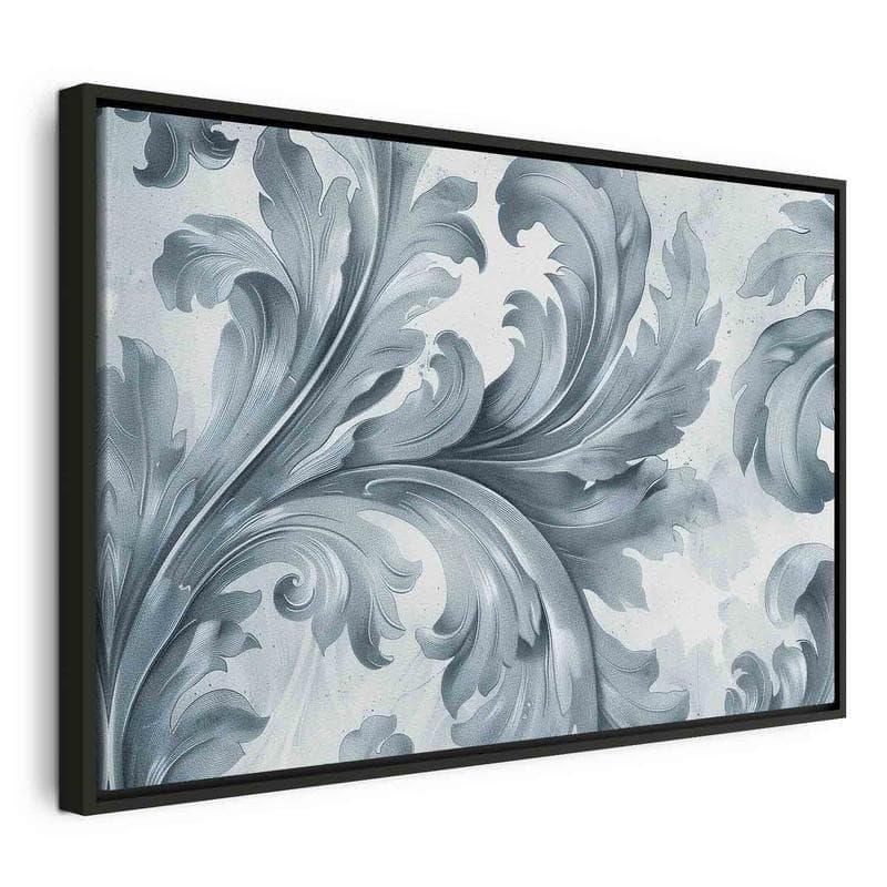 Quadro - Stone Baroque Ornaments in Light Shades of Gray-Blue - 21