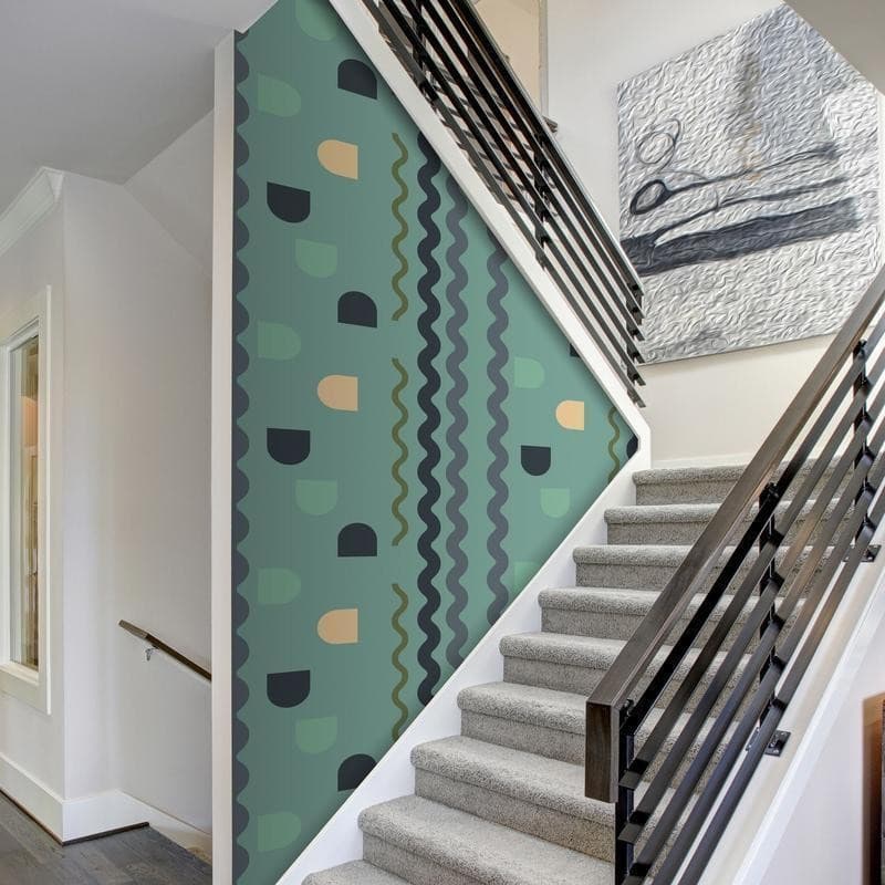Tappezzeria murale - Mint Wave - 2