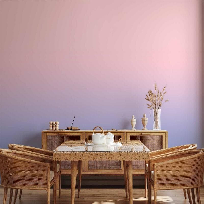 Carta da parati - Pink Dawn - Gradient Background from Pink to Cool Blue - 2