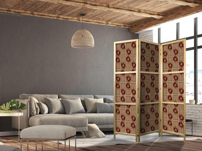 Paravento giapponese Figure tribali 3 ante - 3