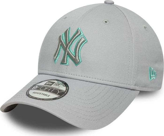 New Era Cappello New York Yankees Team Outline Grey/Turquoise