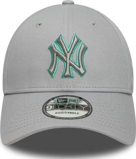 New Era Cappello New York Yankees Team Outline Grey/Turquoise - 2