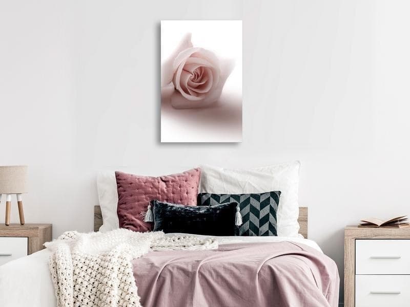 Quadro - Floral Glamour Glow (1-part) - Delicate and Pastel Pink Rose - 2