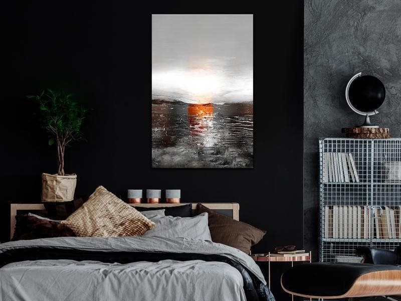 Quadro - Reflection of Colors (1-part) - Sunset in Painted Abstract Background - 2