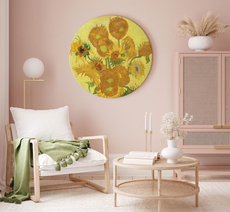 Quadro rotondo - Sunflowers (Vincent van Gogh) - 2