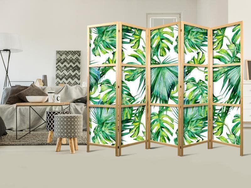 Paravento giapponese Foglie Monstera 5 ante - 2