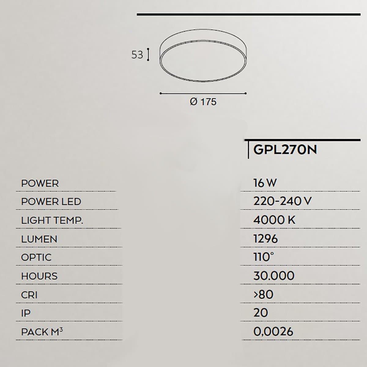Plafoniera Gea Led CLOE 35 GPL270N LED alluminio moderna - 4