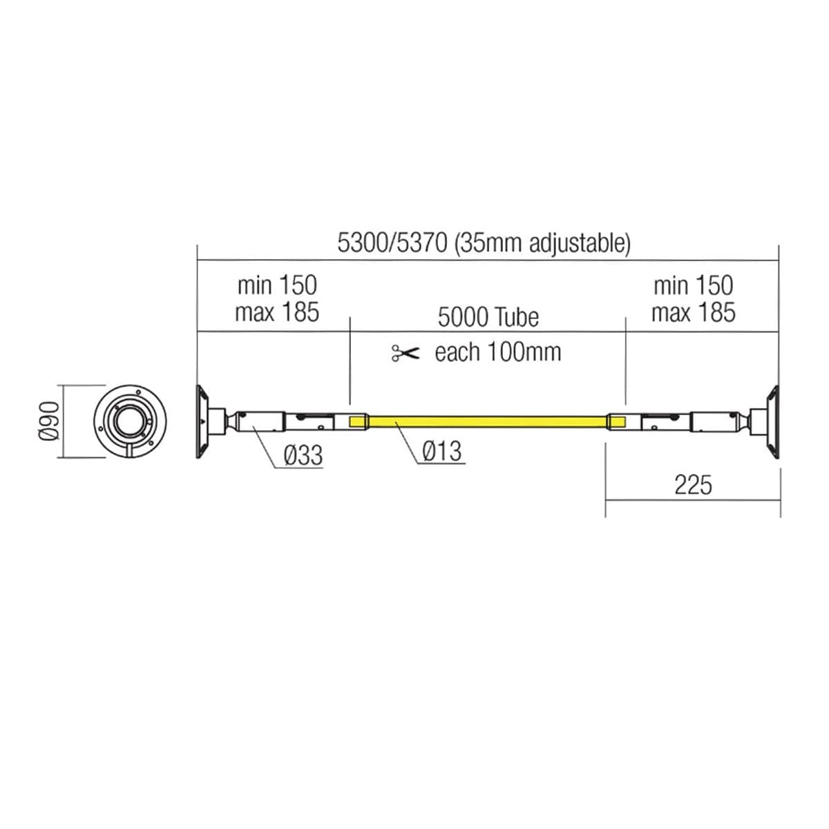 Striscia flessibile led Redo Group FREEDOM 360 45W NERO 5MT illuminazione diffusa parete soffitto - 6