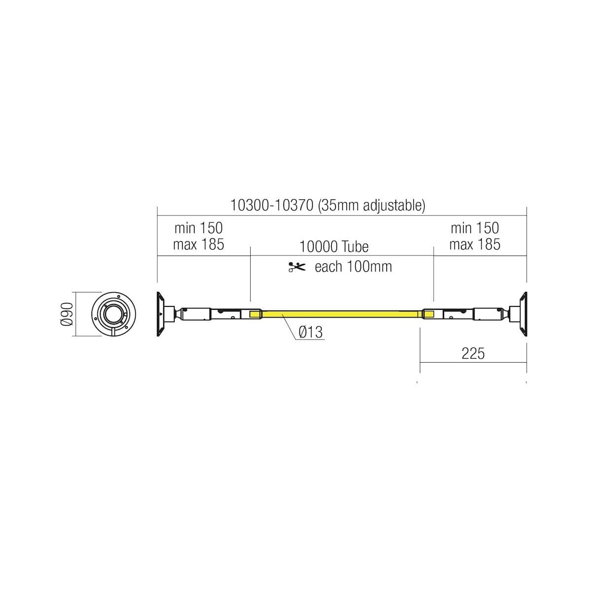 Striscia flessibile led Redo Group FREEDOM 360 90W NERO 10MT illuminazione diffusa parete soffitto - 7