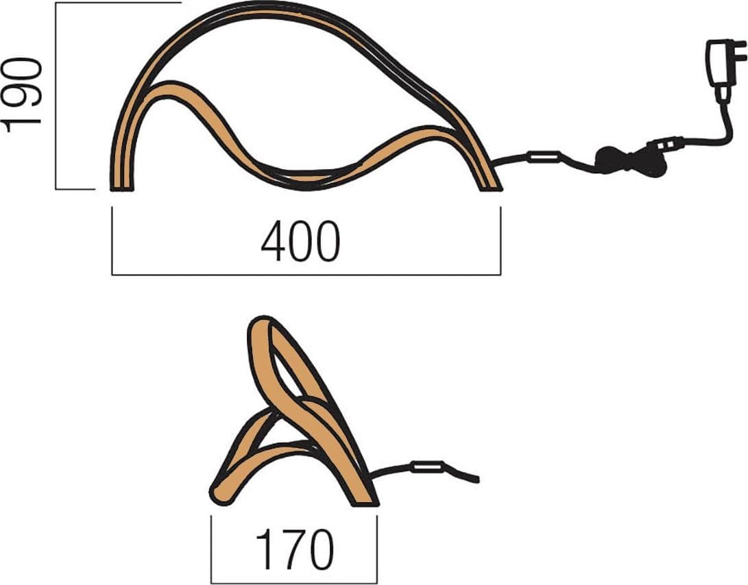 Abat-jour led Redo Group TEMPEST 01-3601 840LM 3000K lampada tavolo touch dimmerabile - 3
