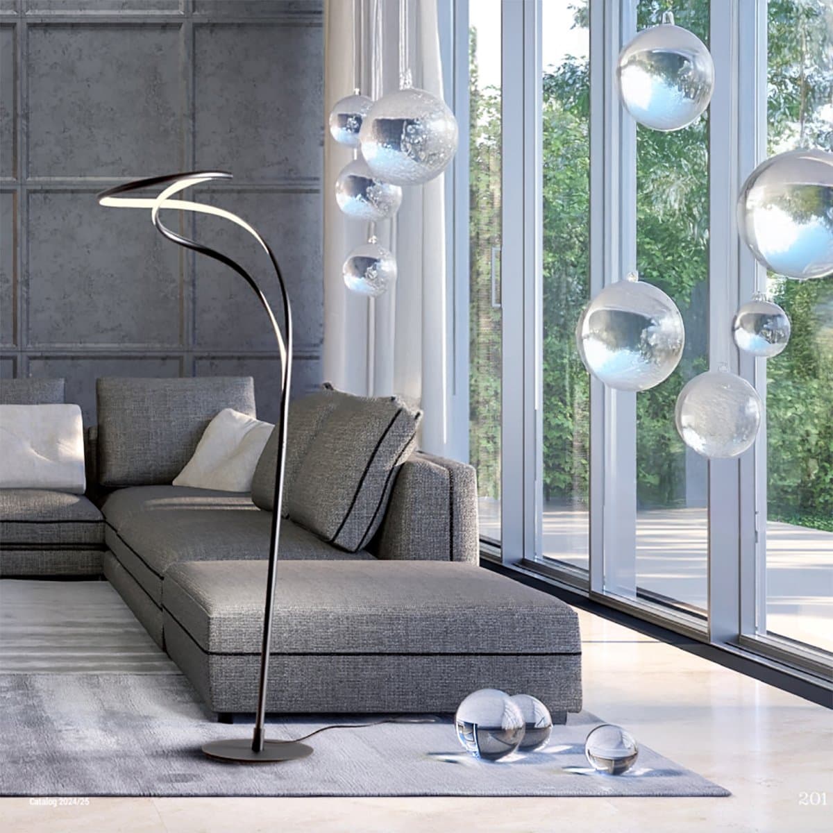 Piantana led Redo Group TEMPEST 01-3606 01-3608 2100LM 3000K lampada terra ultramoderna touch dimmerabile - 2