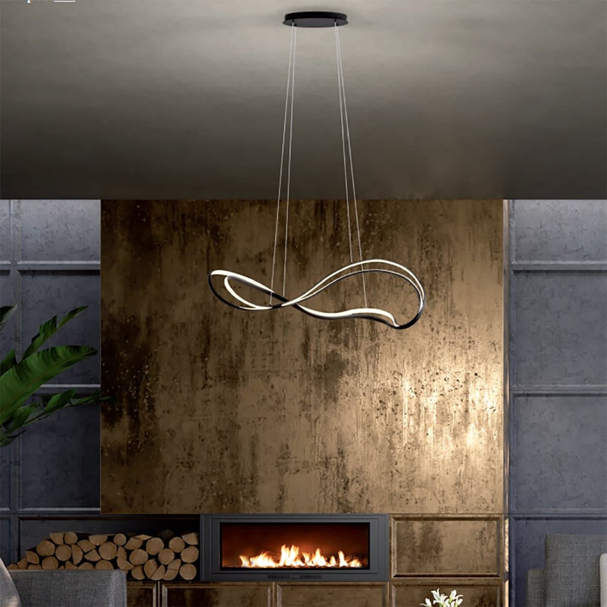 Lampadario led Redo Group TEMPEST 01-3597 01-3599 4060LM 3000K lampada soffitto sospensione moderna dimmerabile - 2