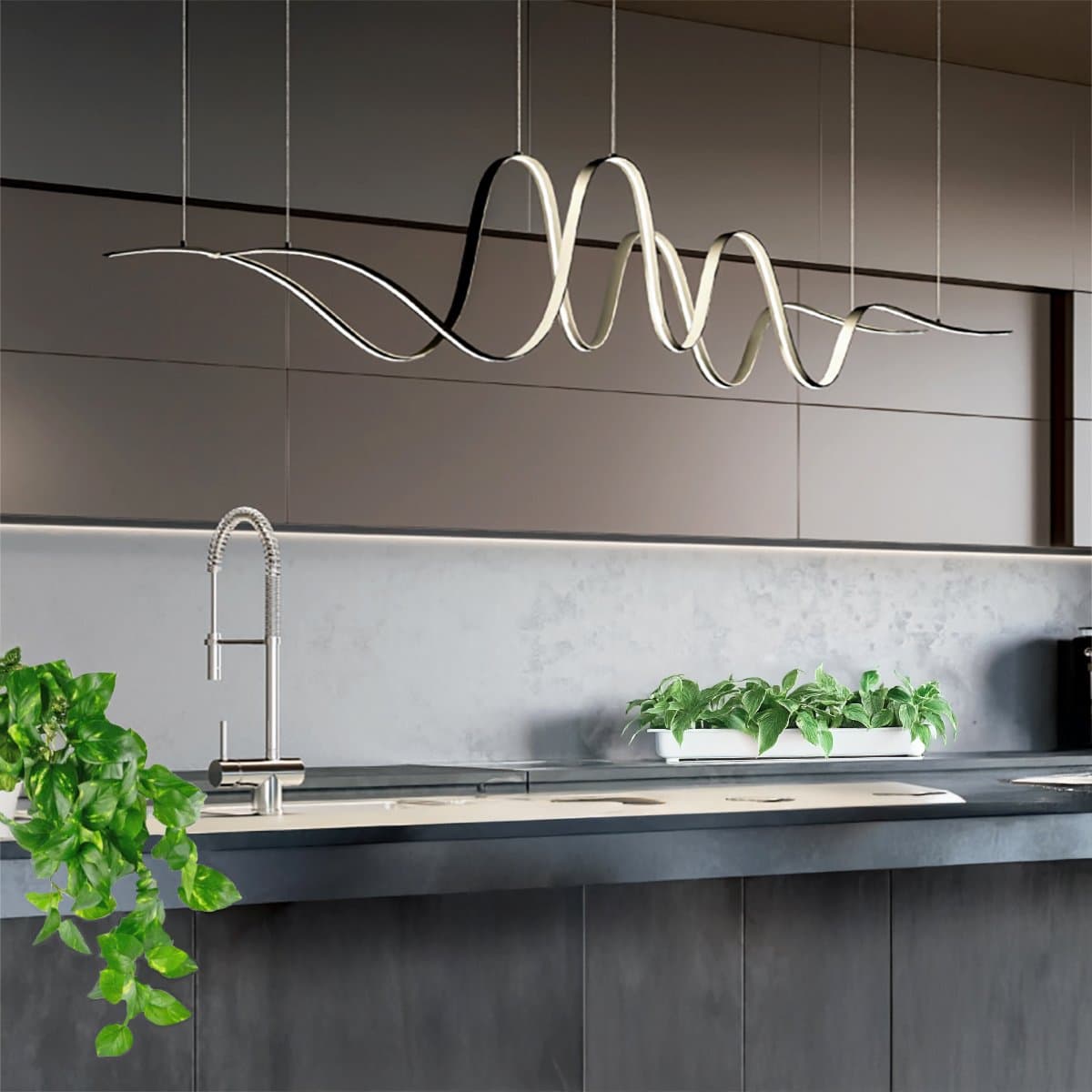 Lampadario led Redo Group IMPULS 01-3621 01-3623 4760LM 3000K lampada soffitto sospensione ultramoderna dimmerabile - 2