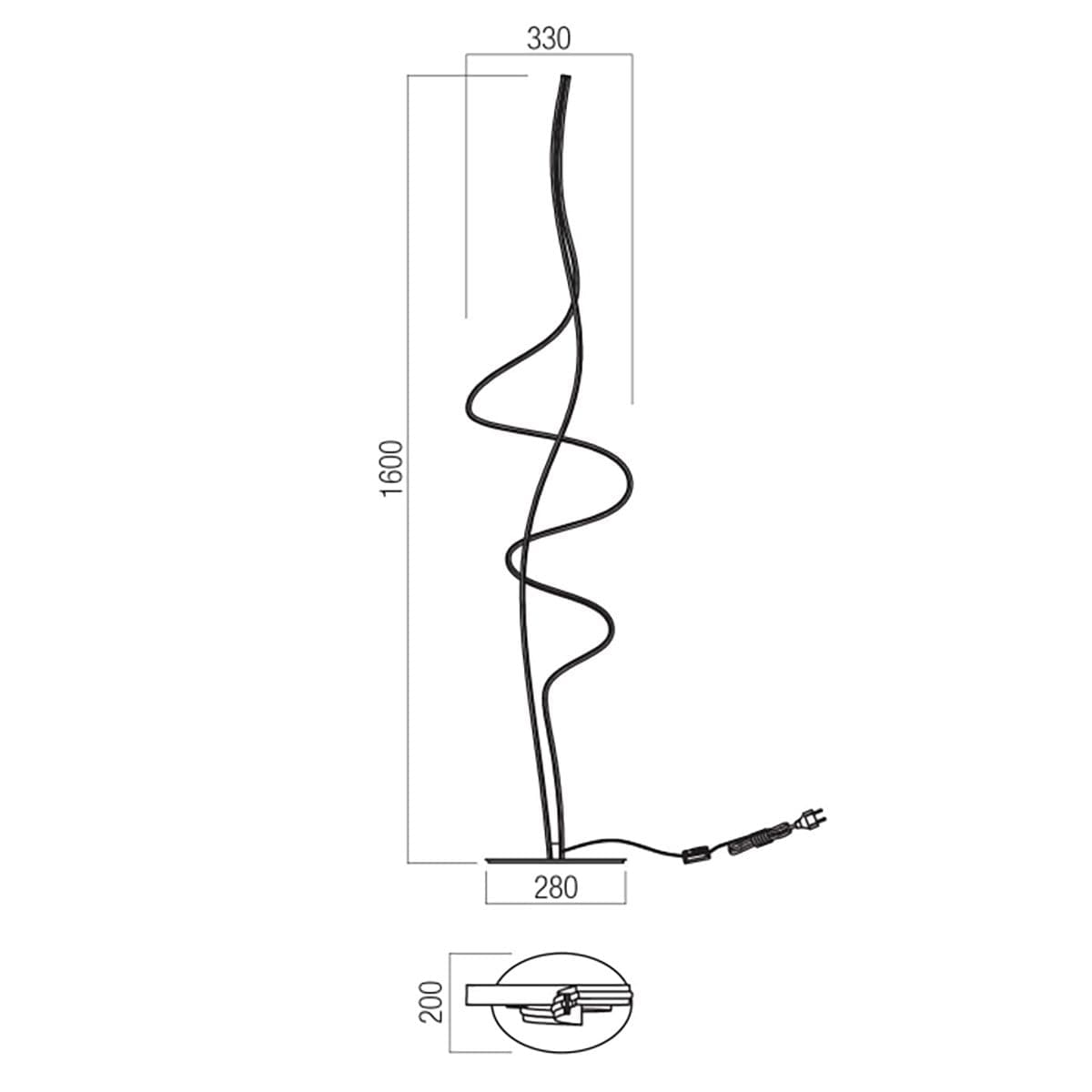 Piantana led Redo group IMPULS 01-3624 01-3626 3000K 2520LM lampada terra dimmerabile ultramoderna - 4