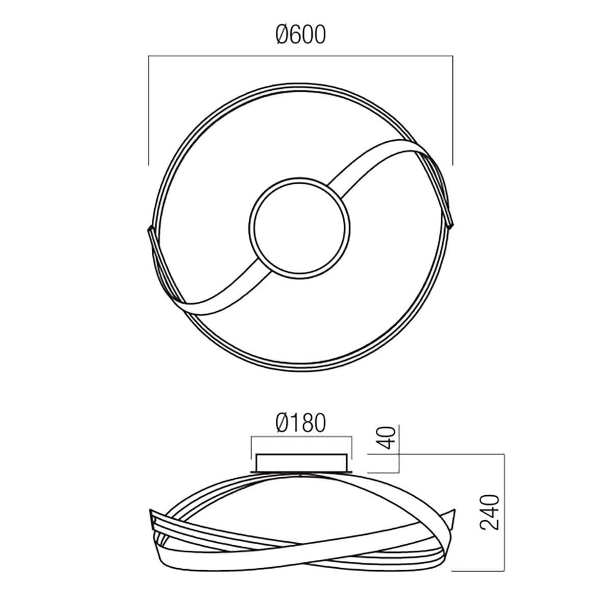Plafoniera led Redo Group IMPULS 01-3613 2380LM 3000K lampada soffitto classica dimmerabile - 3