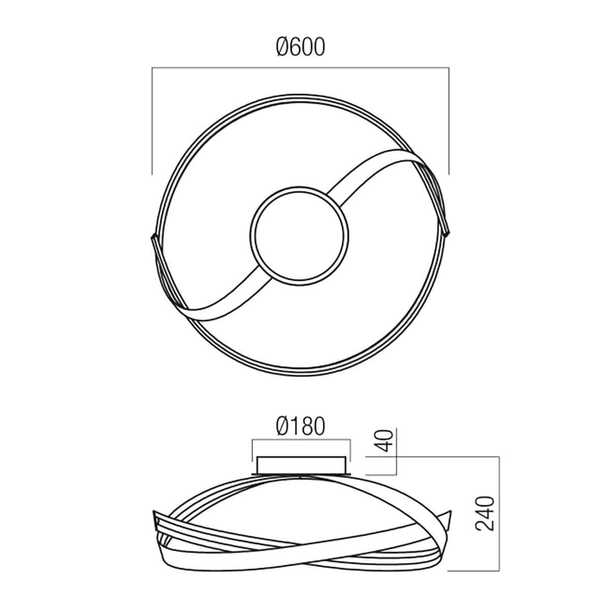 Plafoniera led Redo Group IMPULS 01-3612 01-3614 2380LM 3000K lampada soffitto moderna dimmerabile - 4