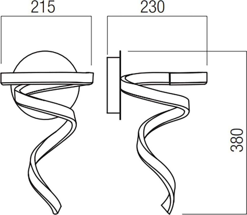 Applique classico Redo Group SCROLL 01-4005 LED CCT lampada parete bronzo dimmerabile - 3