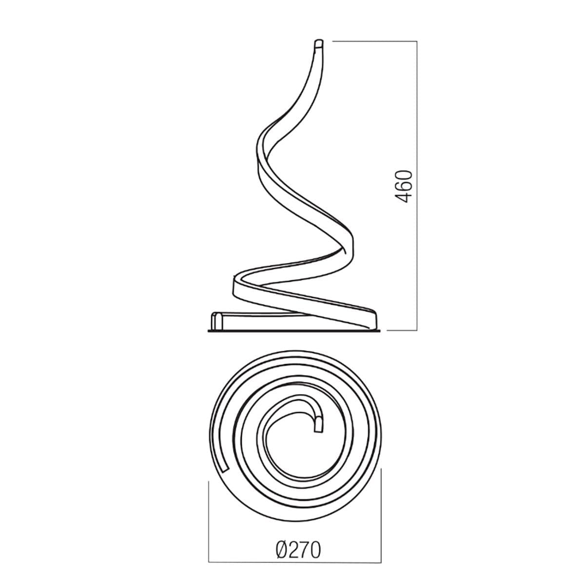 Abat-jour led Redo Group SCROLL 01-4278 4280 LED CCT lampada tavolo moderna dimmerabile - 4