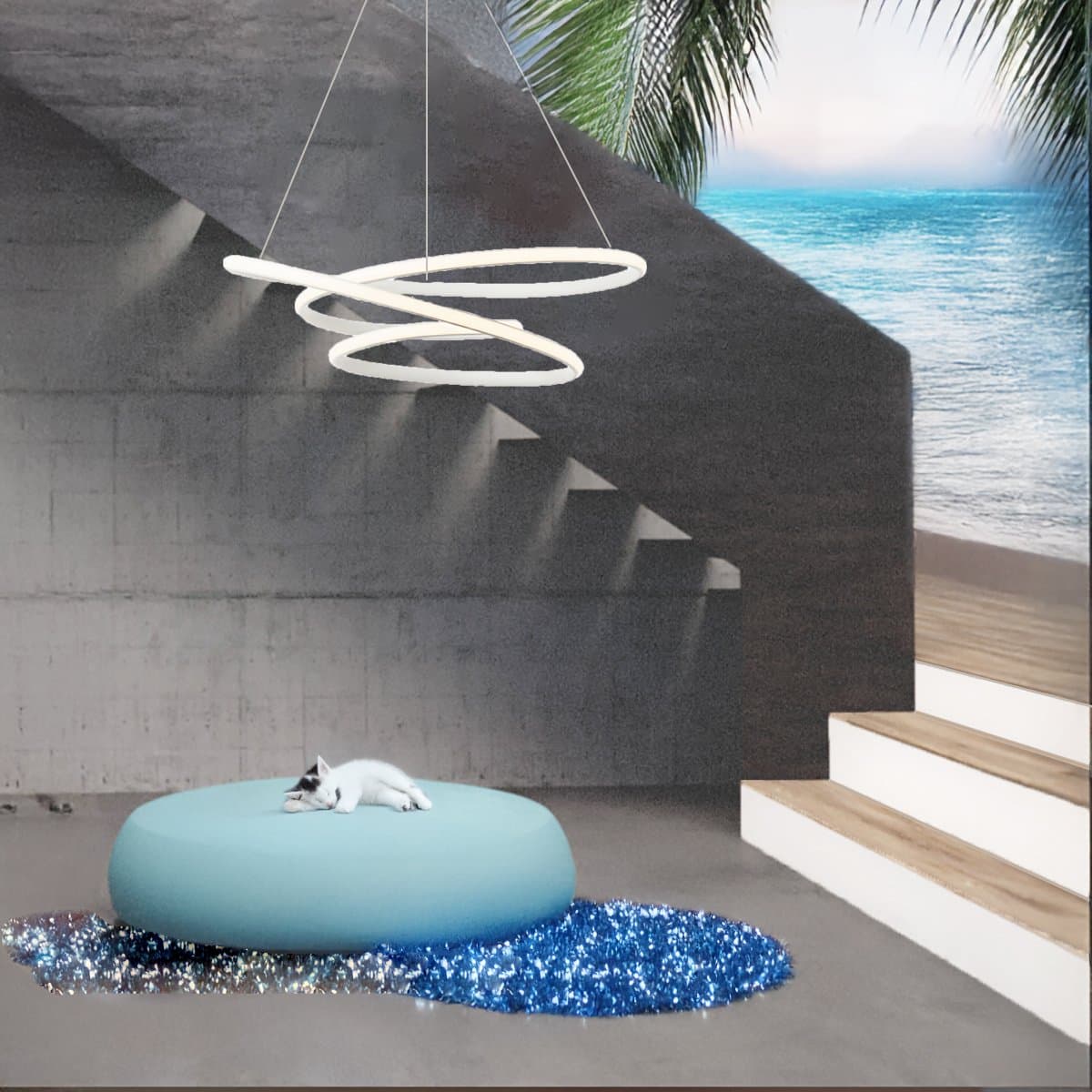 Lampadario moderno Redo Group SINTRA 01-2190 LED 3000K lampada soffitto sospensione ultramoderna dimmerabile - 2