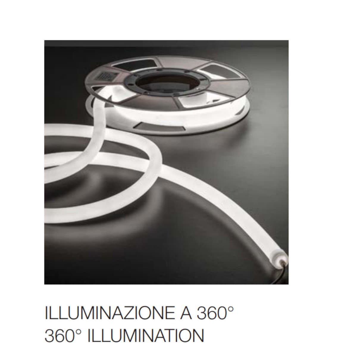 Neon flessibile Redo XLOOPB LP18 LED 72W 5MT IP65 NERO striscia flessibile tubolare led soffitto driver remoto - 4