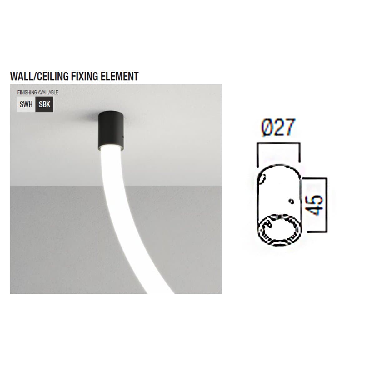 Neon flessibile Redo XLOOPB LP18 LED 72W 5MT IP65 NERO striscia flessibile tubolare led soffitto driver remoto - 9
