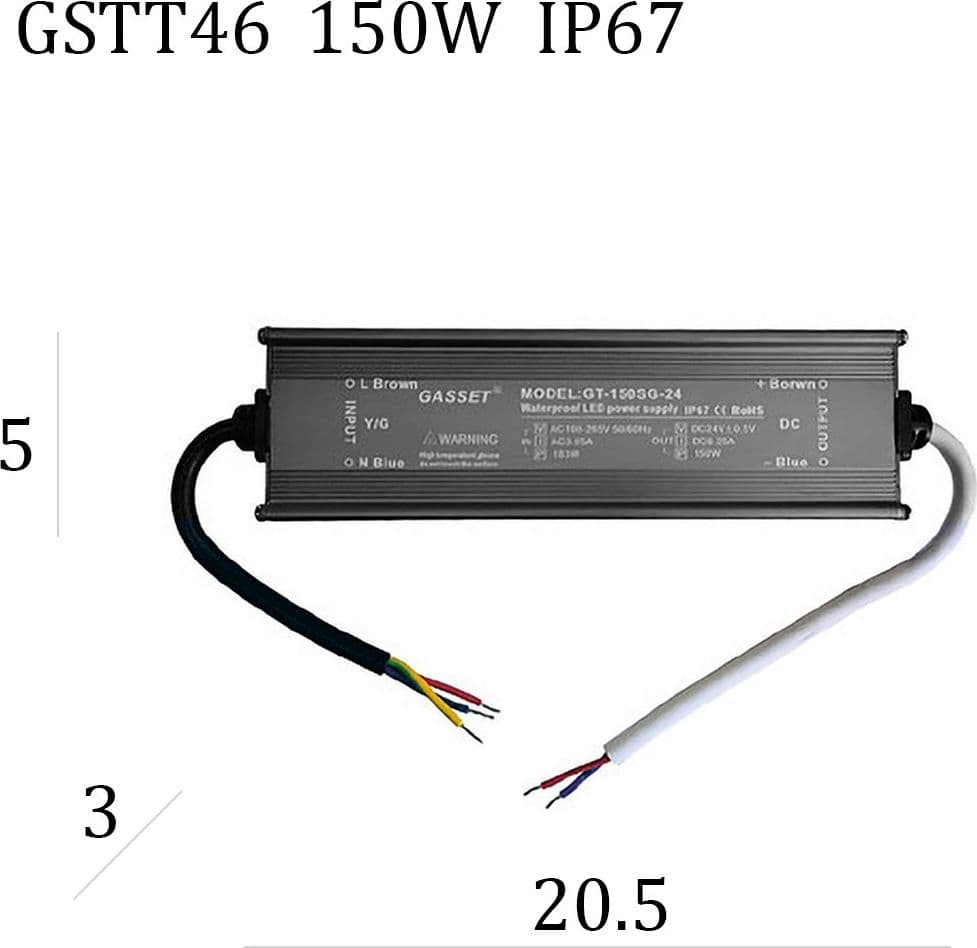 Driver Gea Led GSTT46 150W 24 DC IP67 trasformatore alimentatore esterno - 2