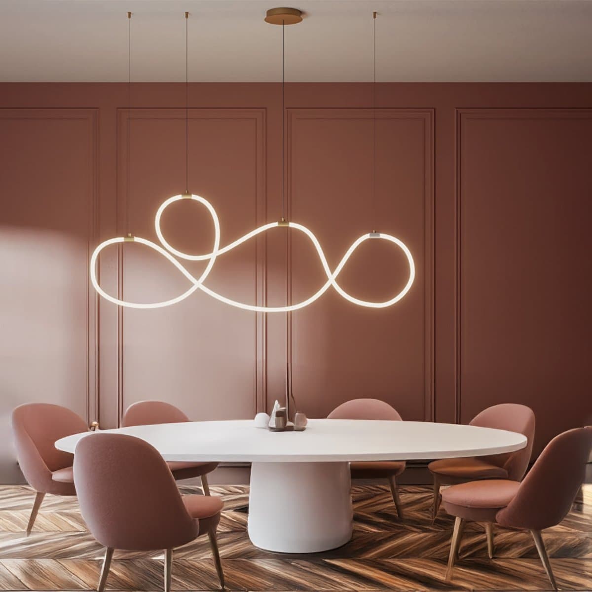 Lampadario led Redo Group HENK 01-3556 matt gold 2700lm dimmerabile lampada soffitto moderna classica - 3