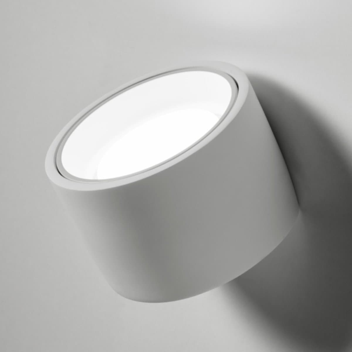 Applique gesso Sforzin illuminazione NASSO tonda T431 GX53 LED alluminio parete - 3
