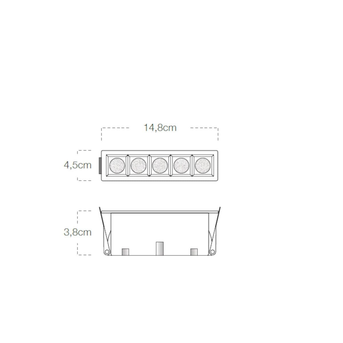 Faretto incasso Lampadari Bartalini AVOTNAM 5 Nero LED alluminio - 3