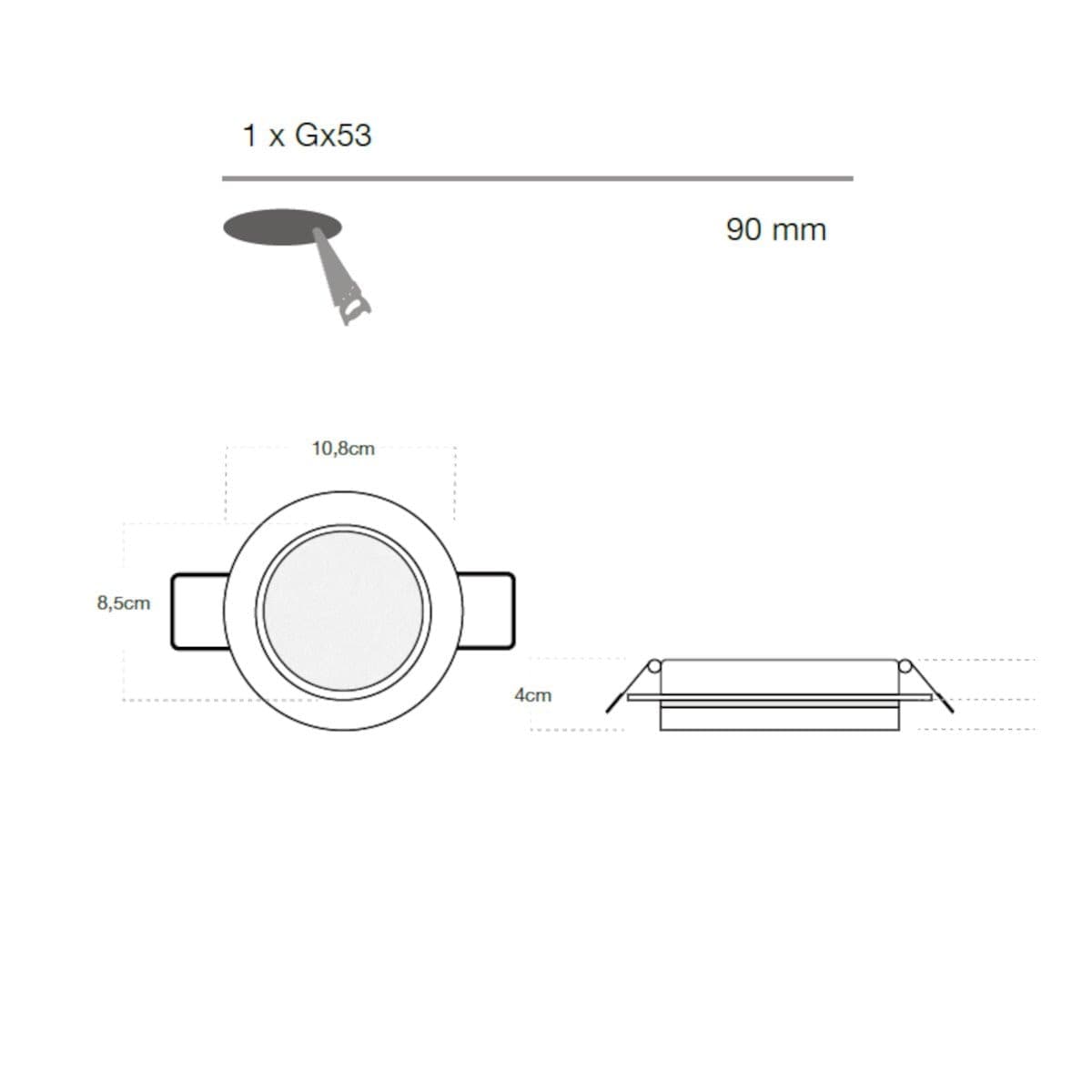 Faretto incasso Lampadari Bartalini SURUAT Bianco GX53 LED alluminio - 3