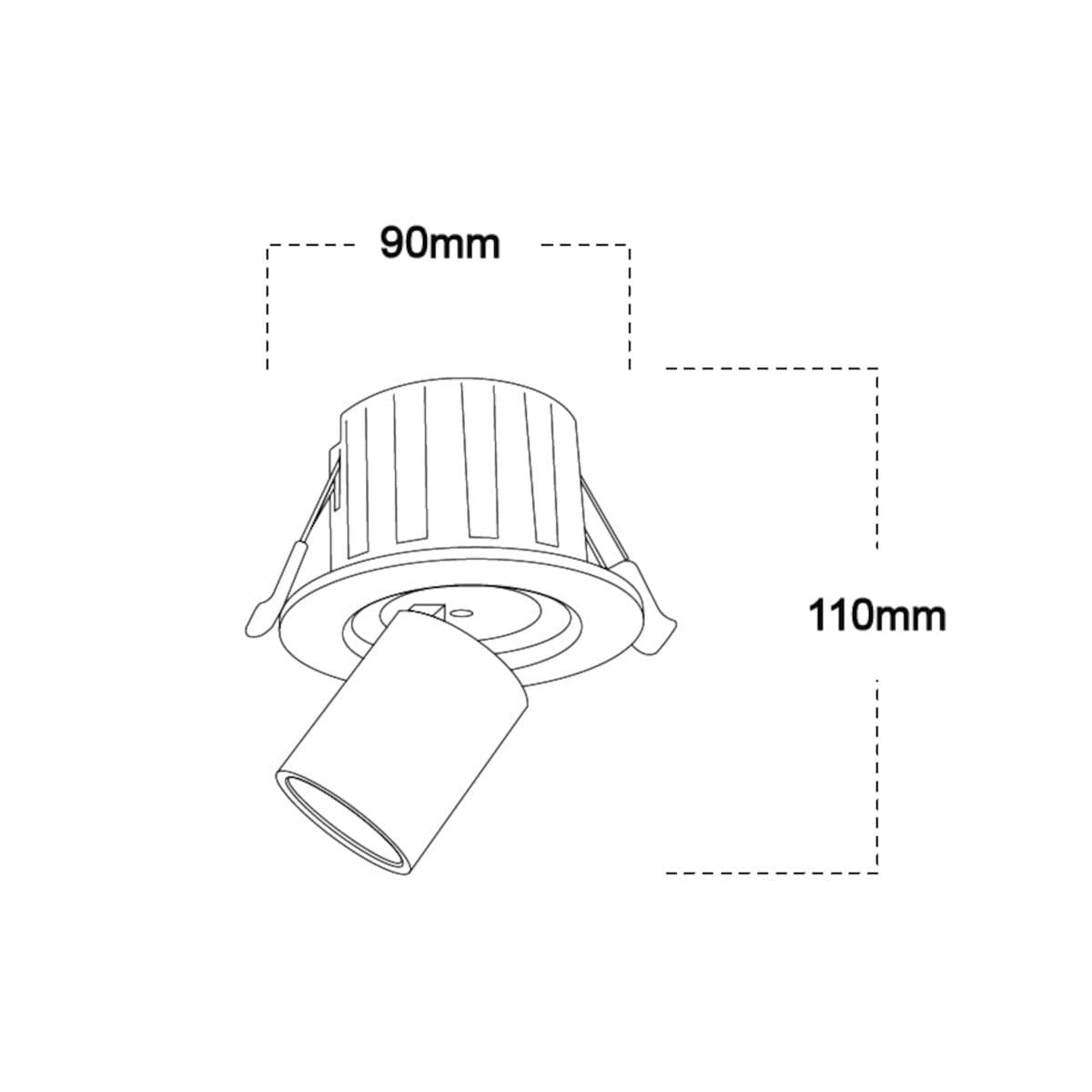 Faretto incasso Lampadari Bartalini TNIOP B LED orientabile termoplastico - 4