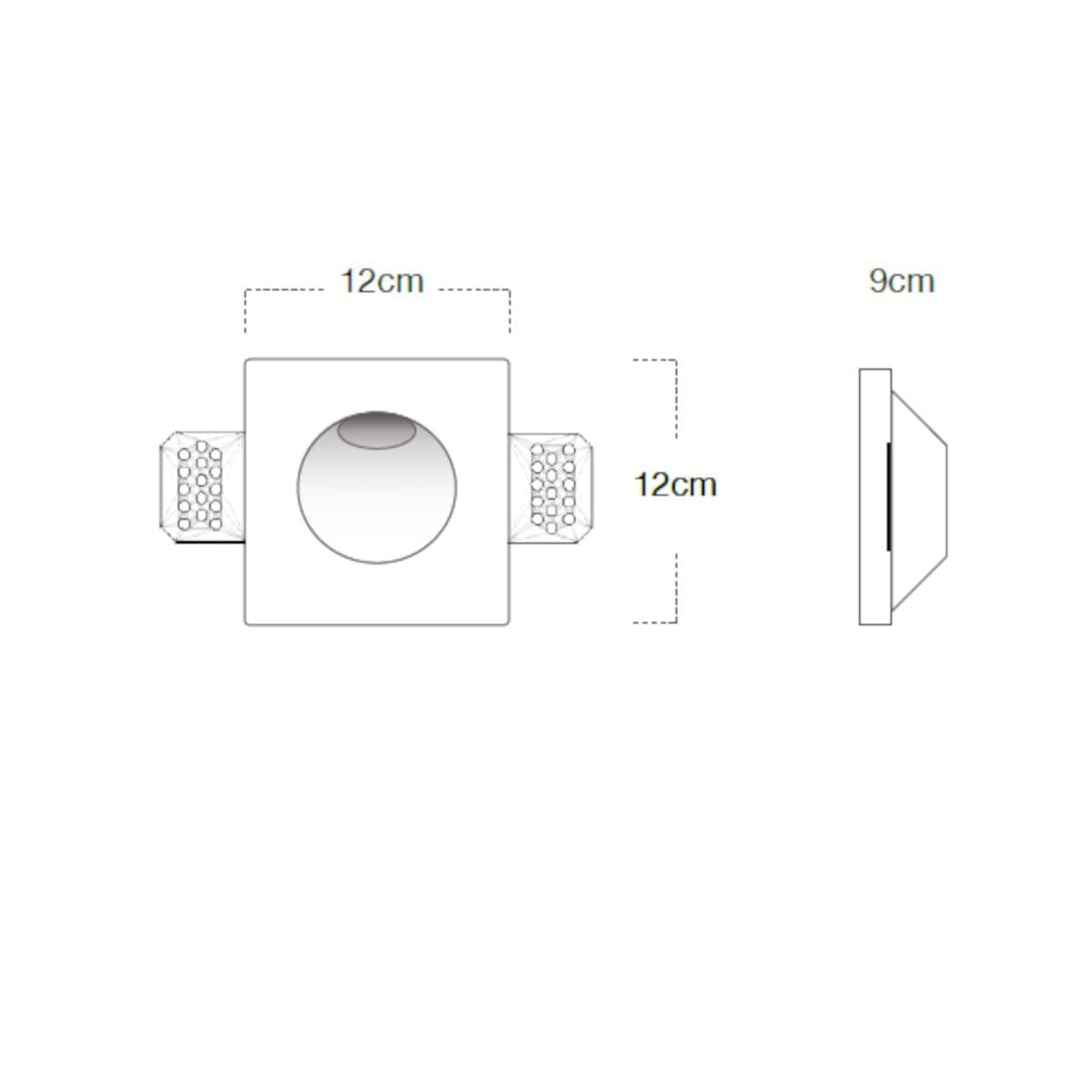 Segnapasso gesso Lampadari Bartalini OLEGNALEHCIM 036 GU10 LED parete verniciabile - 5