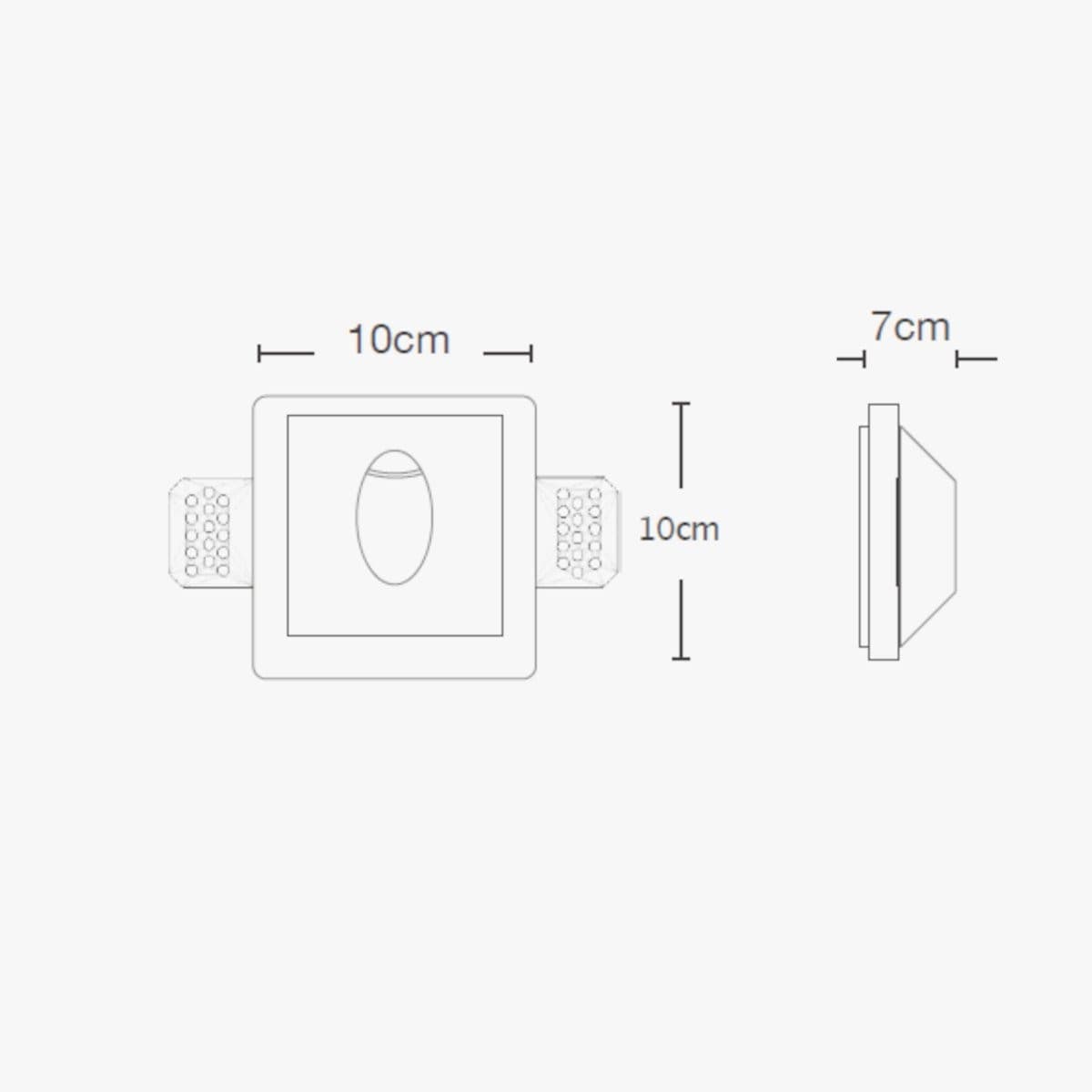 Segnapasso gesso Lampadari Bartalini ODRANOEL 035 GU10 LED parete verniciabile - 2