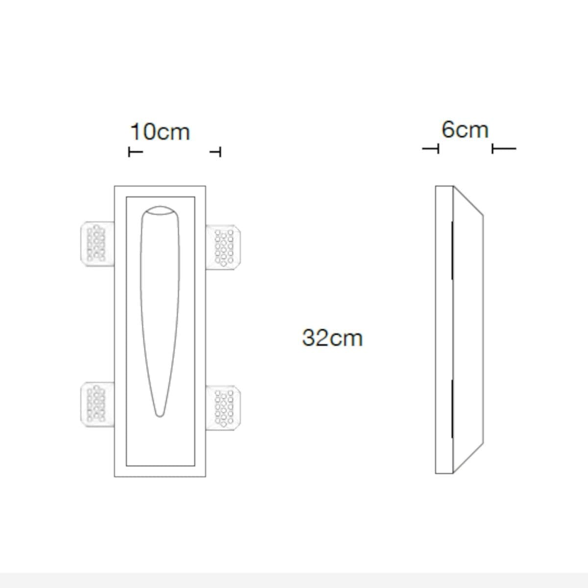 Segnapasso gesso Lampadari Bartalini OIHCCORREV 370 GU10 LED parete verniciabile - 5
