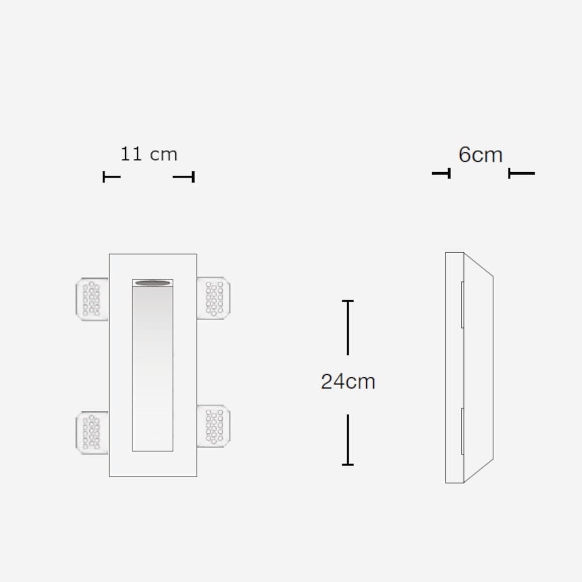 Segnapasso gesso Lampadari Bartalini OGAJ 371 GU10 LED parete verniciabile - 3