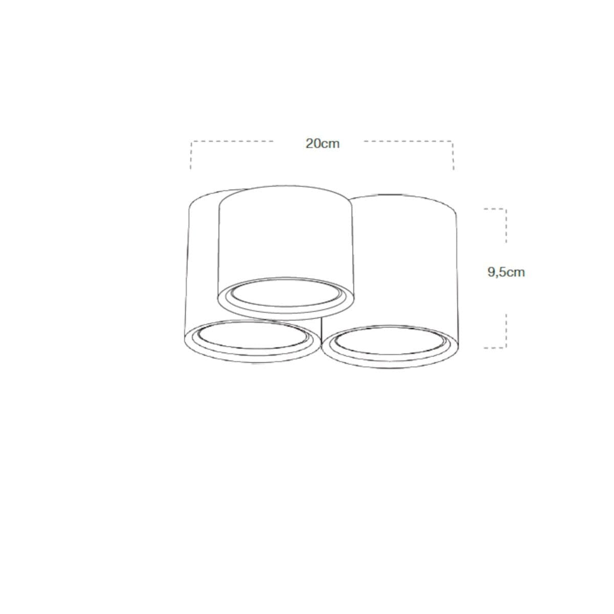 Plafoniera gesso Lampadari Bartalini DNATS 3 PLAP18 GX53 LED verniciabile - 3