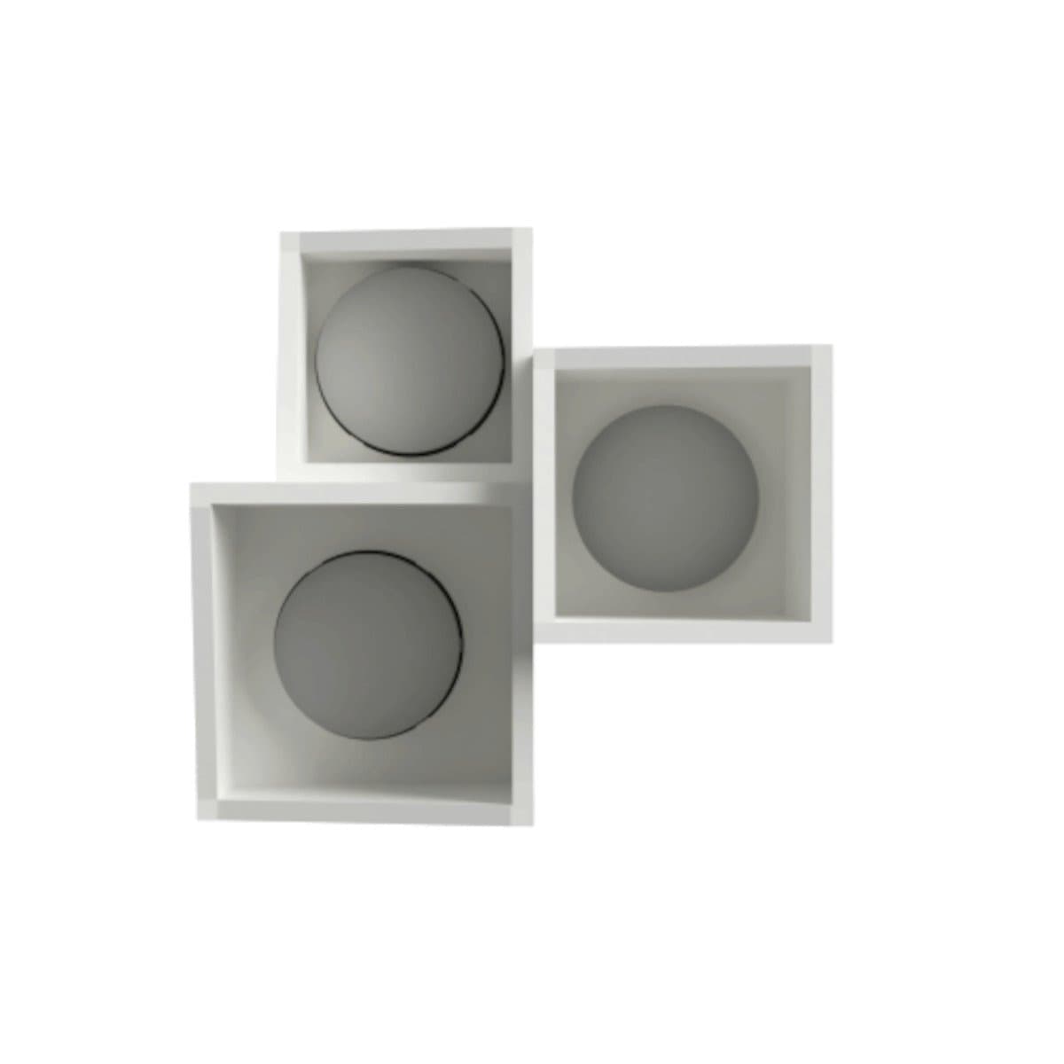 Plafoniera gesso Lampadari Bartalini ILISRAM 3 PLAP5 GX53 LED verniciabile - 2